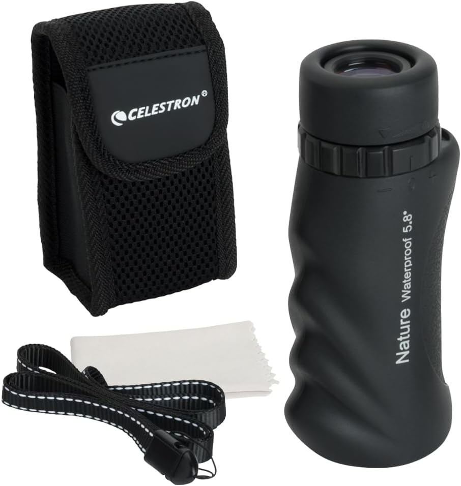 Monóculo Celestron Nature 10x25 compacto e impermeável para trilhas