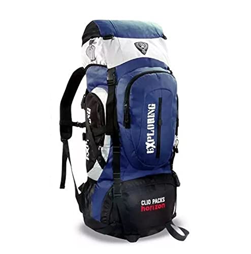 Mochila cargueira verde de 70 litros com bolsos e cintas de compressão
