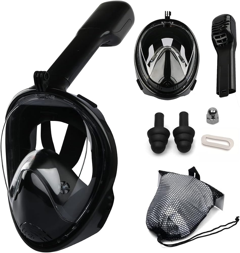 Máscara de mergulho full face com suporte para câmera GoPro