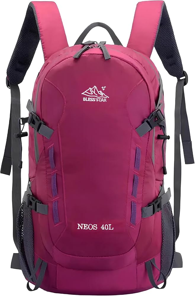 Mochila de trekking de 40 litros em poliéster leve para trilha de um dia