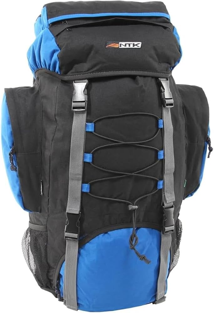 Mochila cargueira Nautika Intruder 60 litros azul e preto