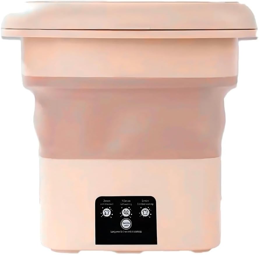 Mini lavadora dobrável automática de 6,5 litros com cesto e alimentação USB