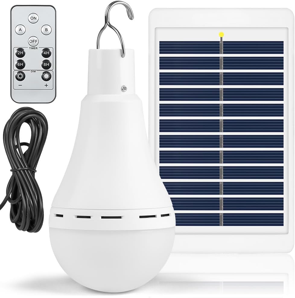 Lâmpada de emergência LED 12W com controle remoto e 4 modos de iluminação