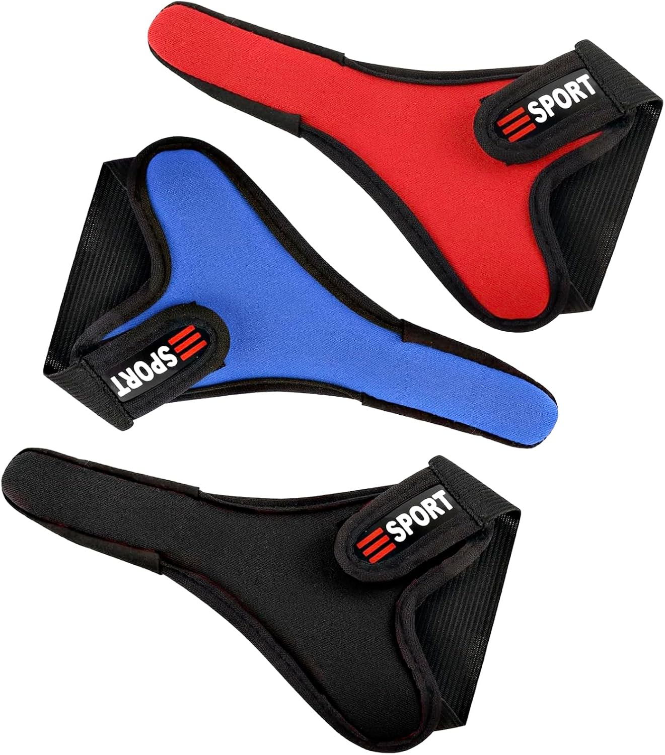 Kit com três luvas de dedo único de neoprene para proteção no arremesso