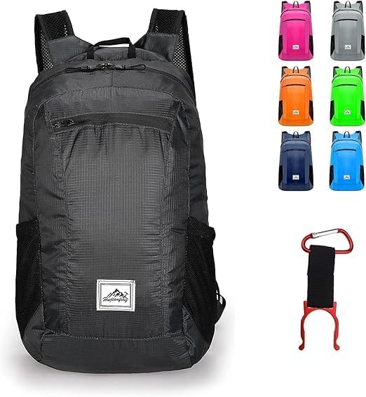 Mochila de caminhada ultraleve de 20 litros impermeável e dobrável