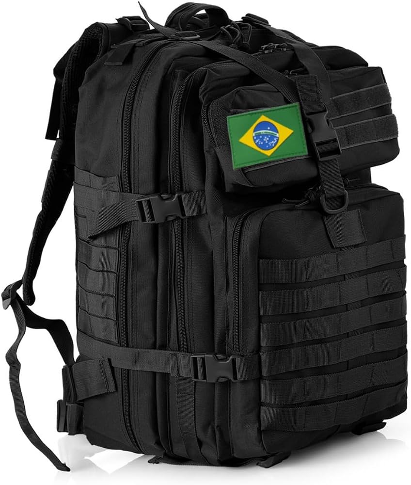 Mochila tática THURAM de 50 litros com sistema MOLLE para trilha e escalada
