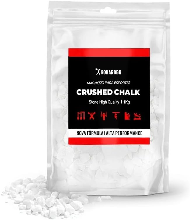 Pacote de 1 kg de carbonato de magnésio triturado para escalada