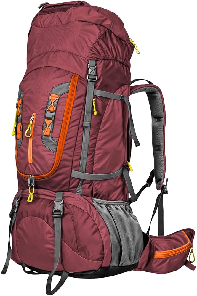Mochila cargueira de 80 litros impermeável e ergonômica com ventilação