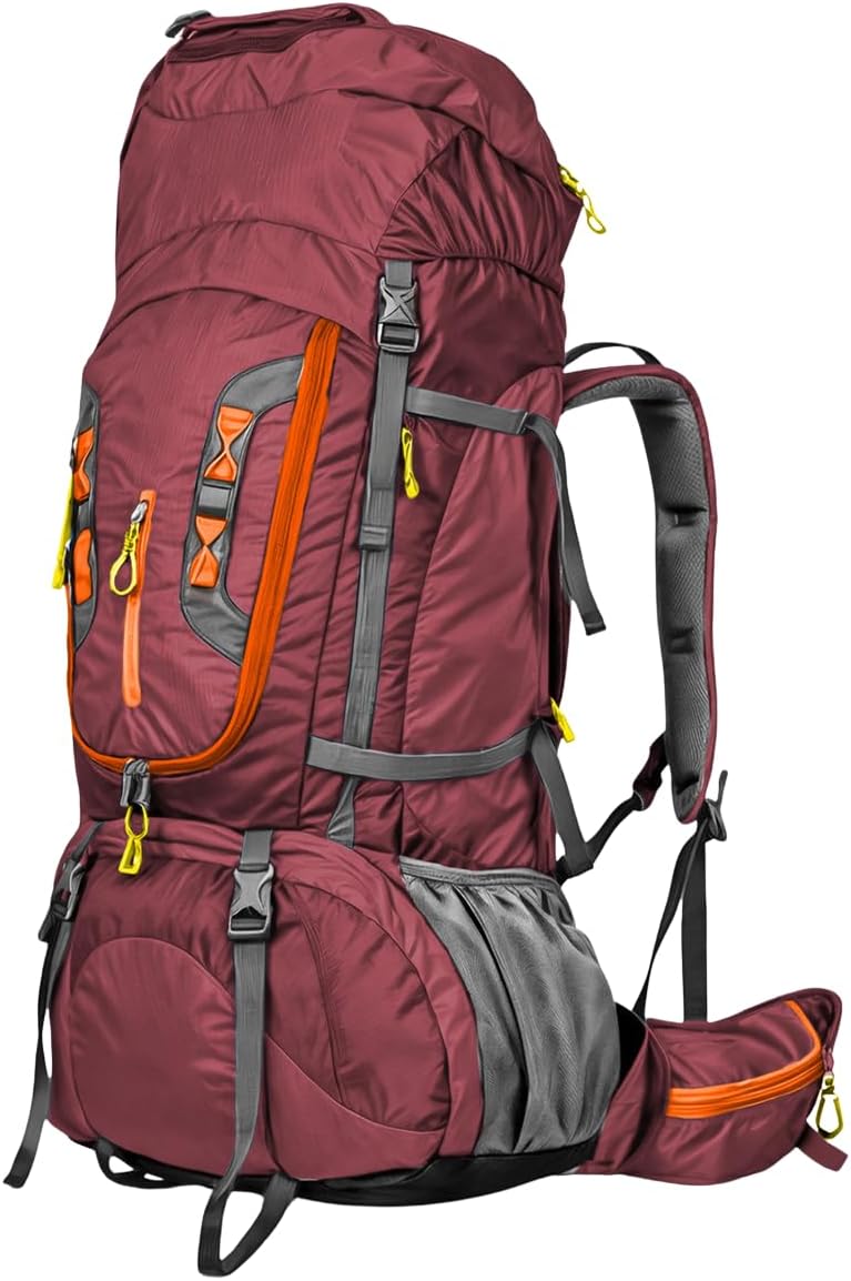 Mochila cargueira de 80 litros impermeável e ergonômica com ventilação