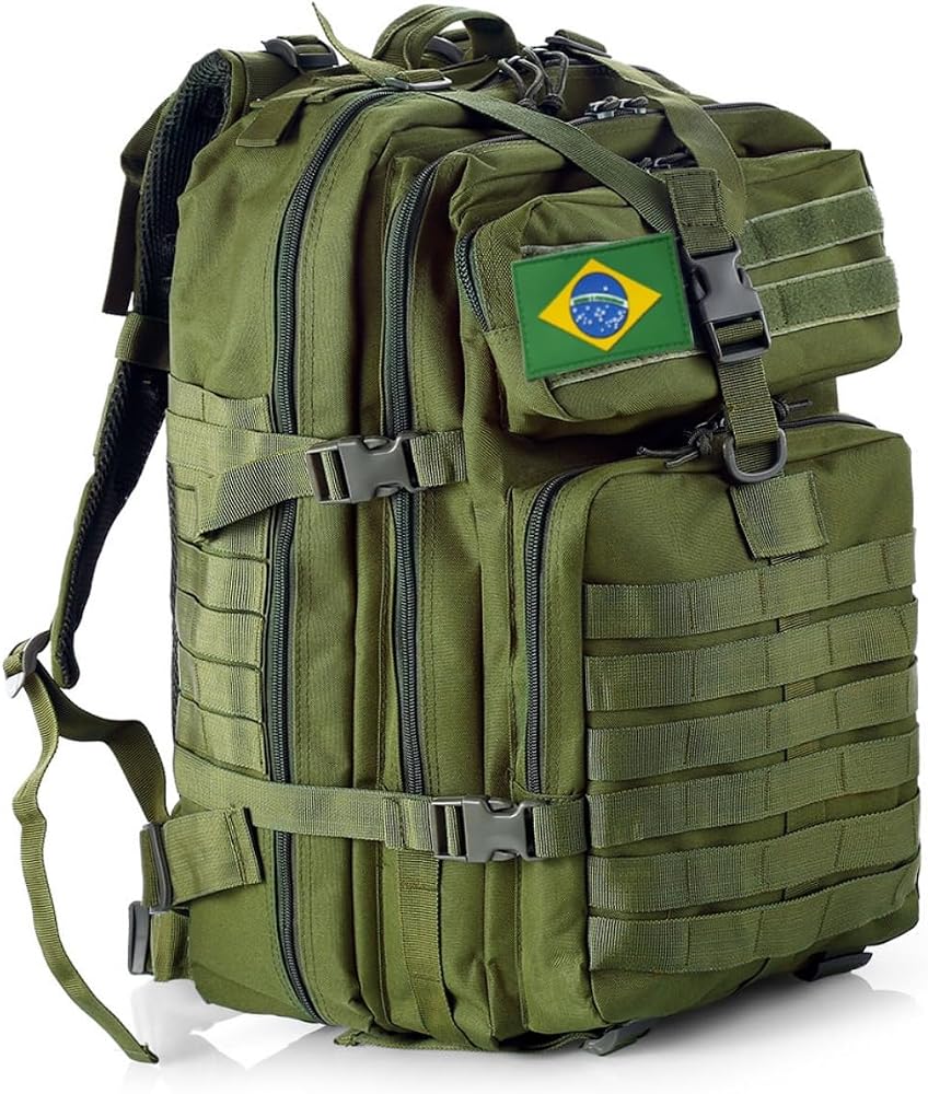 Mochila tática THURAM de 50 litros com abertura ampla e sistema MOLLE