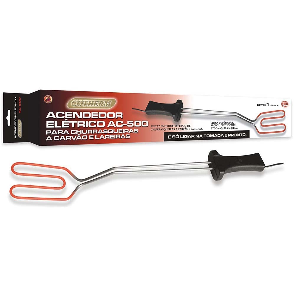 Acendedor elétrico Cotherm AC 500 Inox em 220 V com resistência blindada