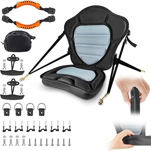 Assento acolchoado HLOGREE para caiaque com suporte para as costas
