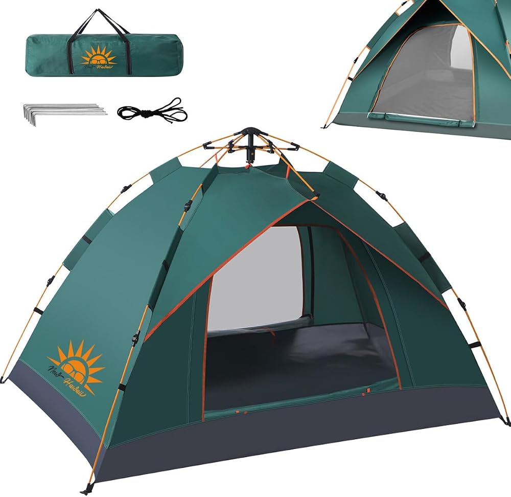 Barraca de camping automática CADINA para 2 a 3 pessoas com mosquiteiro