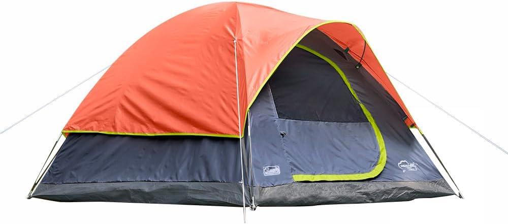 Barraca Coleman Tulum para 4 pessoas com montagem rápida, na cor laranja