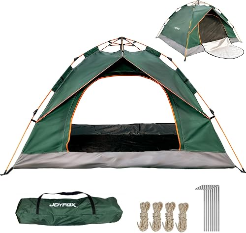 Barraca JOYFOX para 3 a 4 pessoas com duas portas na cor verde escuro