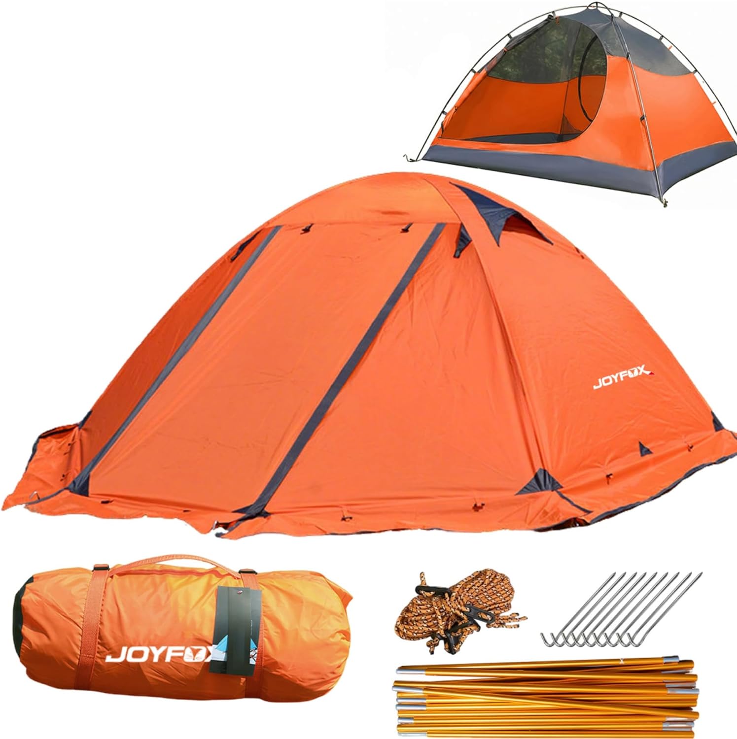 Barraca JOYFOX RAINFLY ultralight de alumínio na cor laranja