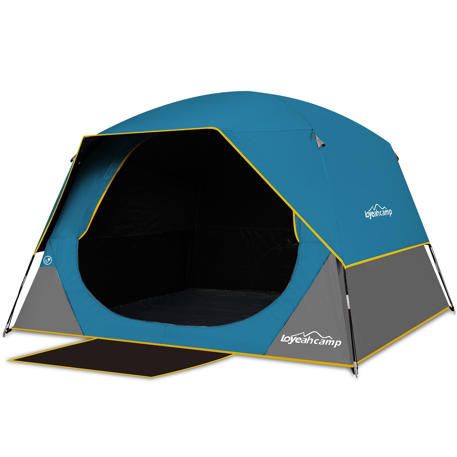 Barraca Loyeahcamp Blackout para 4 pessoas com revestimento escuro e coluna d'água de 3.000 mm