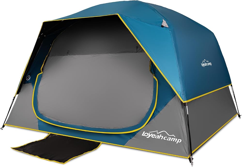 Barraca de camping blackout para 4 pessoas na cor azul