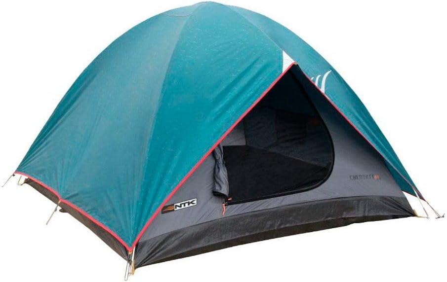 Barraca de camping Nautika Cherokee para 2 pessoas nas cores verde petróleo e cinza