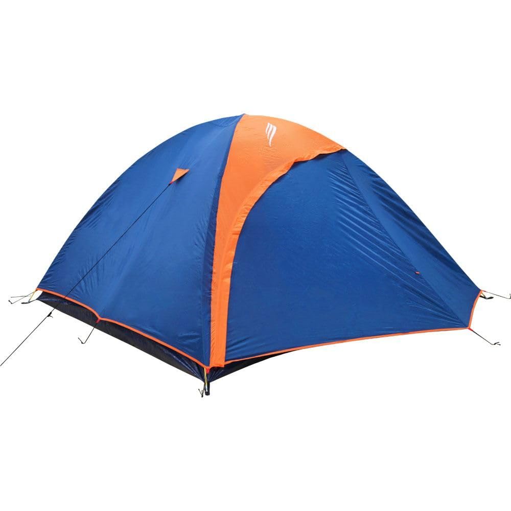 Barraca iglu Nautika Falcon azul e laranja para 2 pessoas com avancê