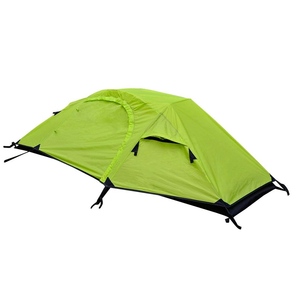 Barraca Nautika Windy em formato bivaque de 1 pessoa nas cores verde e preto