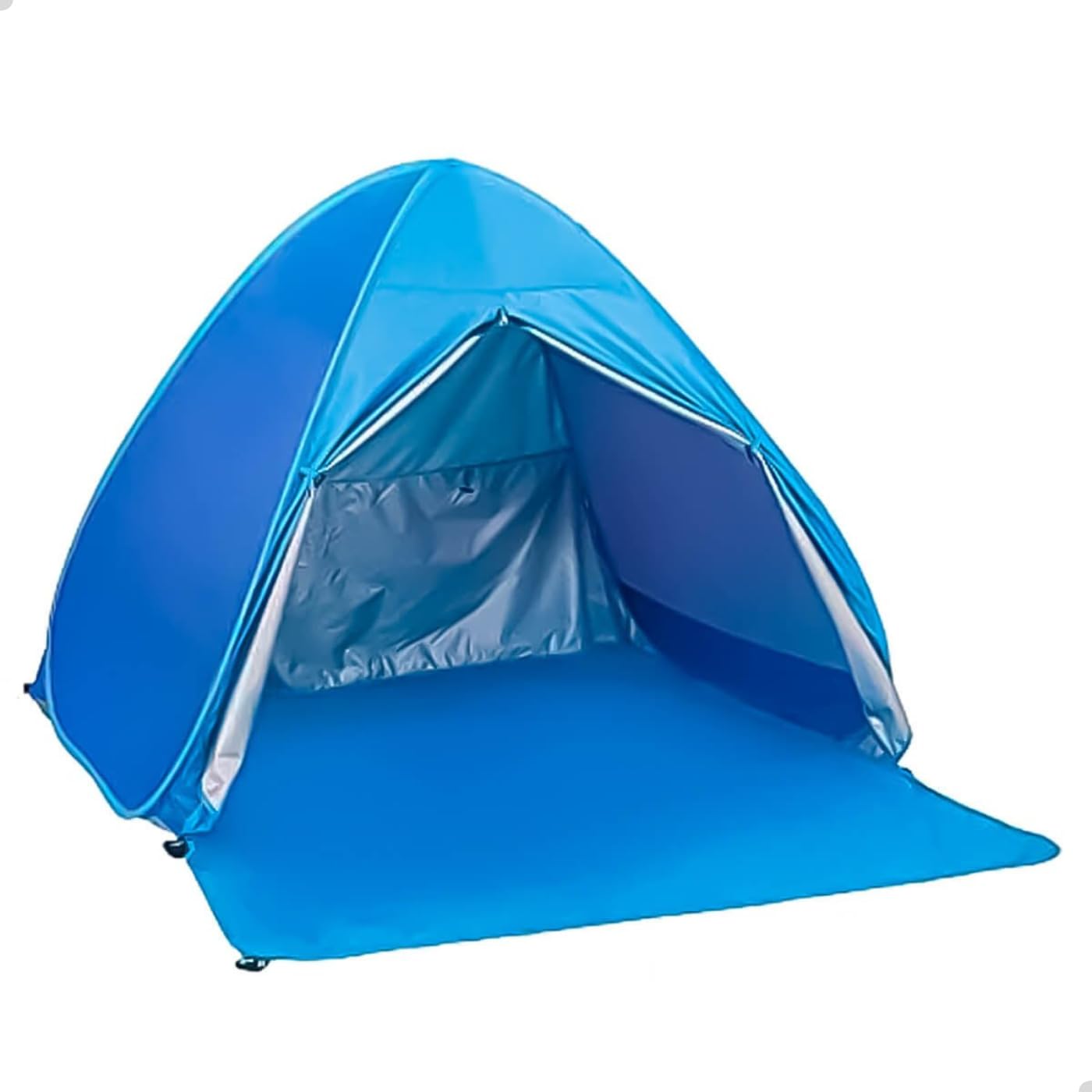 Barraca de praia na cor azul para dois adultos com proteção solar UV e ventilação lateral