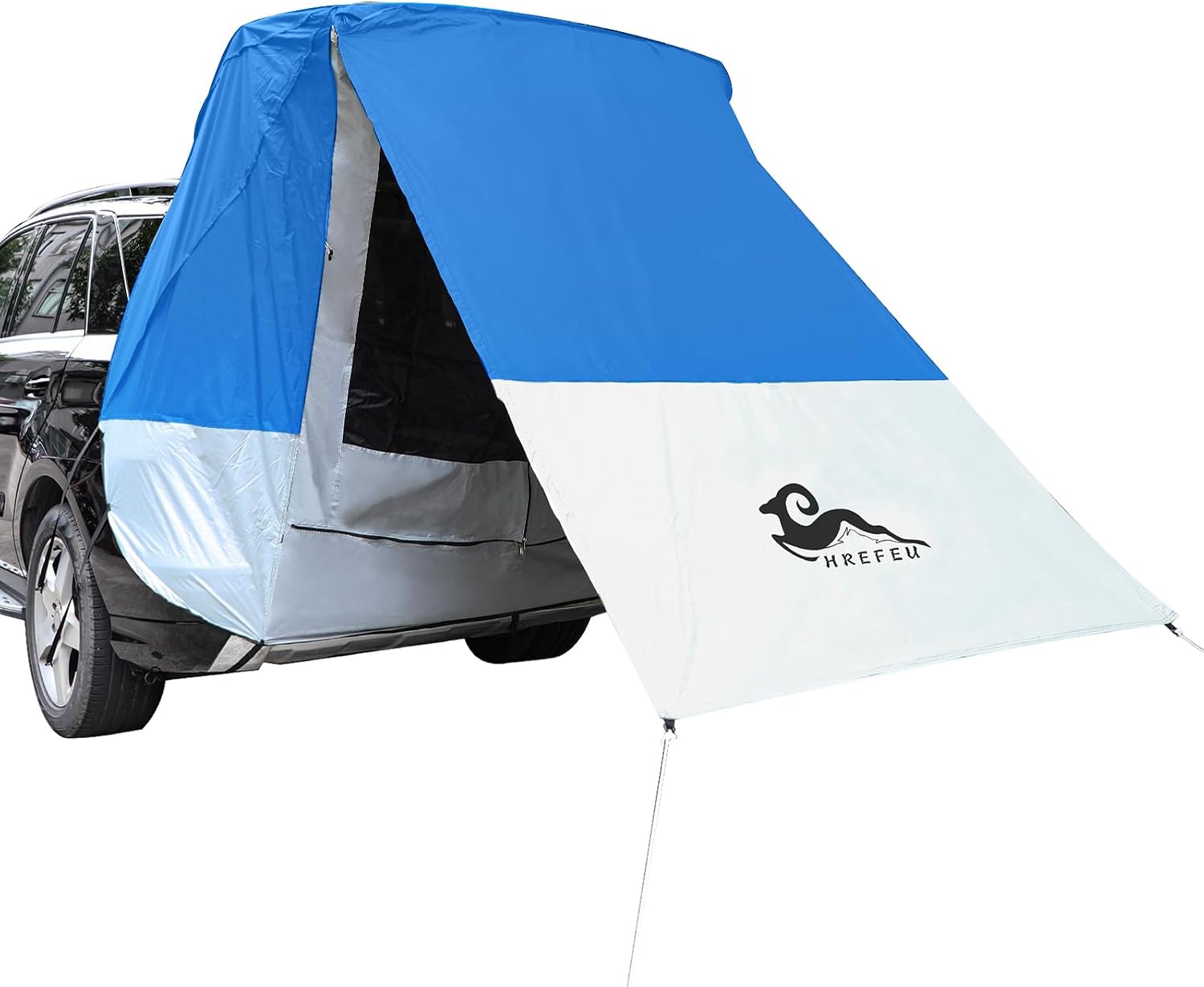 Tenda HREFEU de porta traseira para SUV na cor azul com bolsa de armazenamento