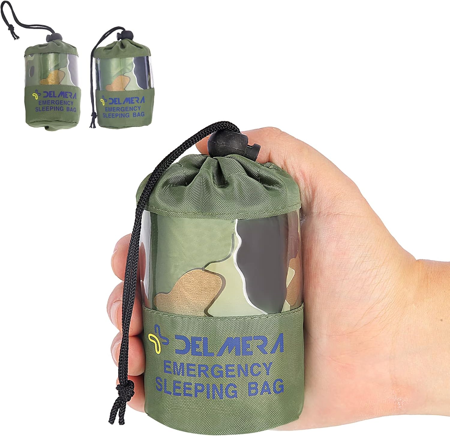 Saco e cobertor térmico Delmera camuflado multifuncional
