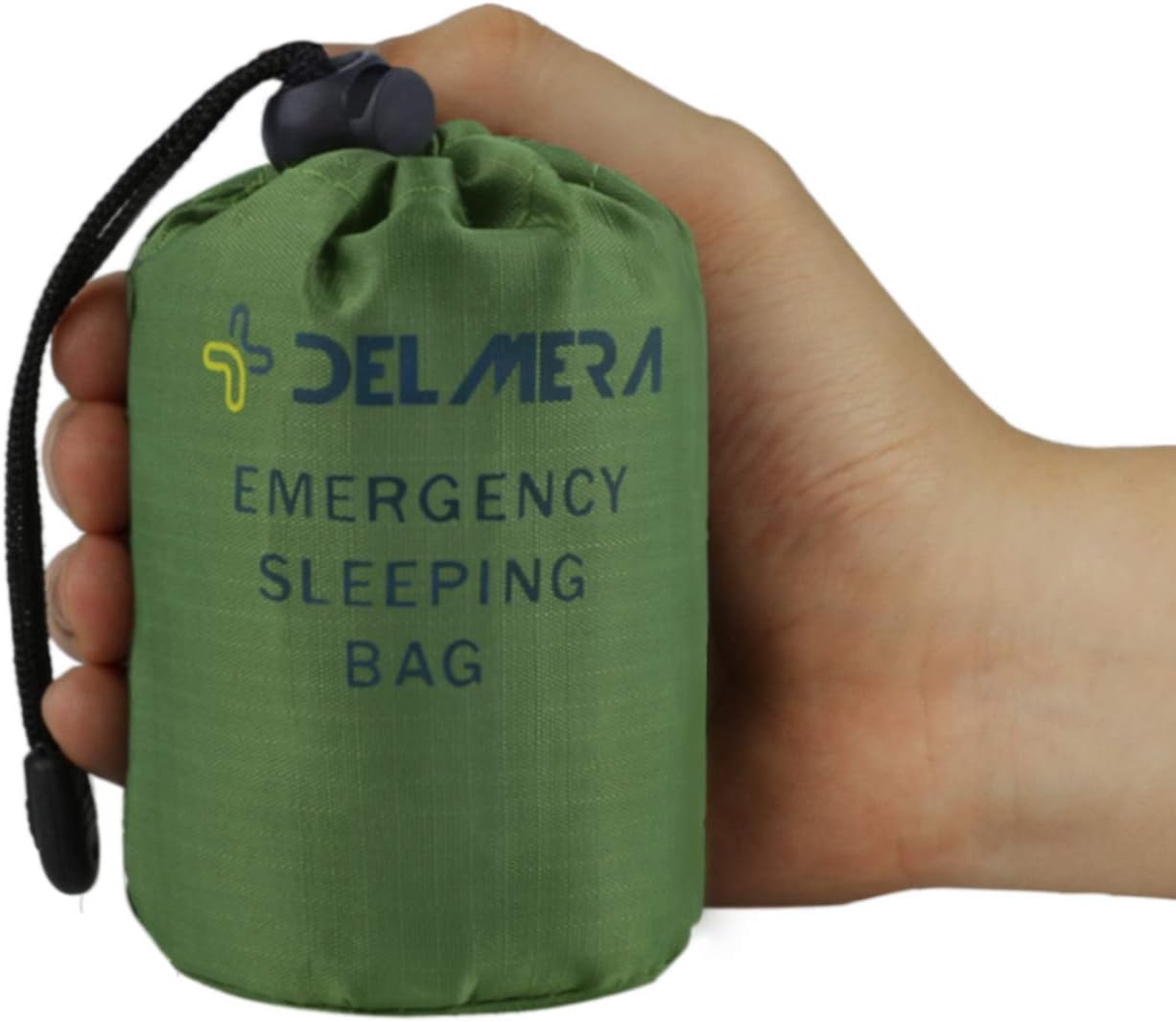 Saco de sobrevivência Delmera verde com folha de mylar