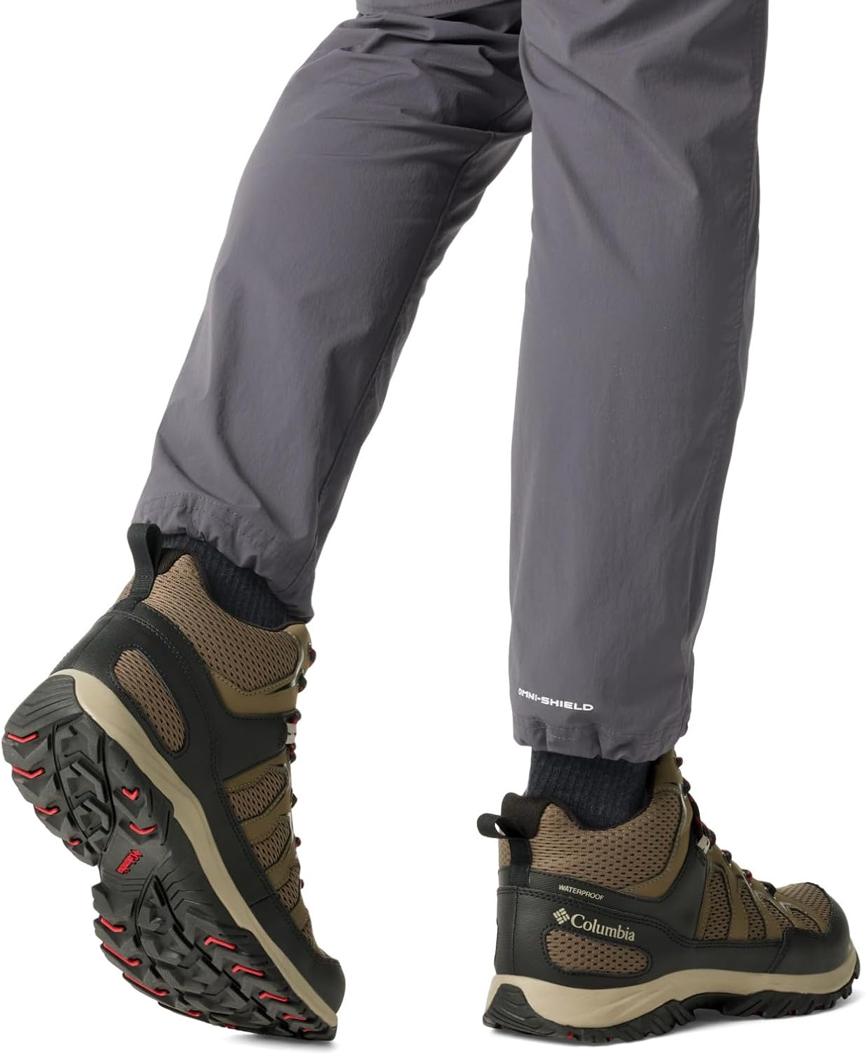 Bota Columbia Granite Trail Mid impermeável na cor lama e preta