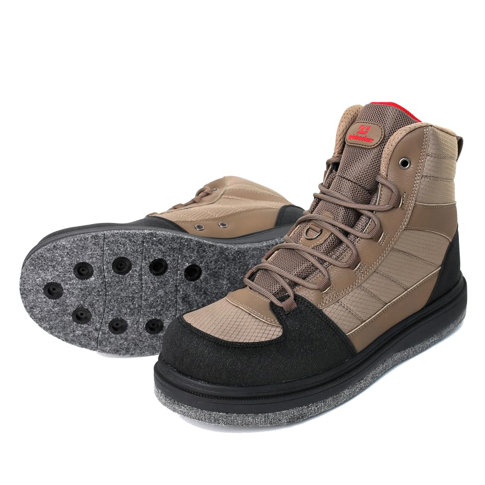 Bota Kylebooker de vadeio leve na cor caqui para pesca com mosca