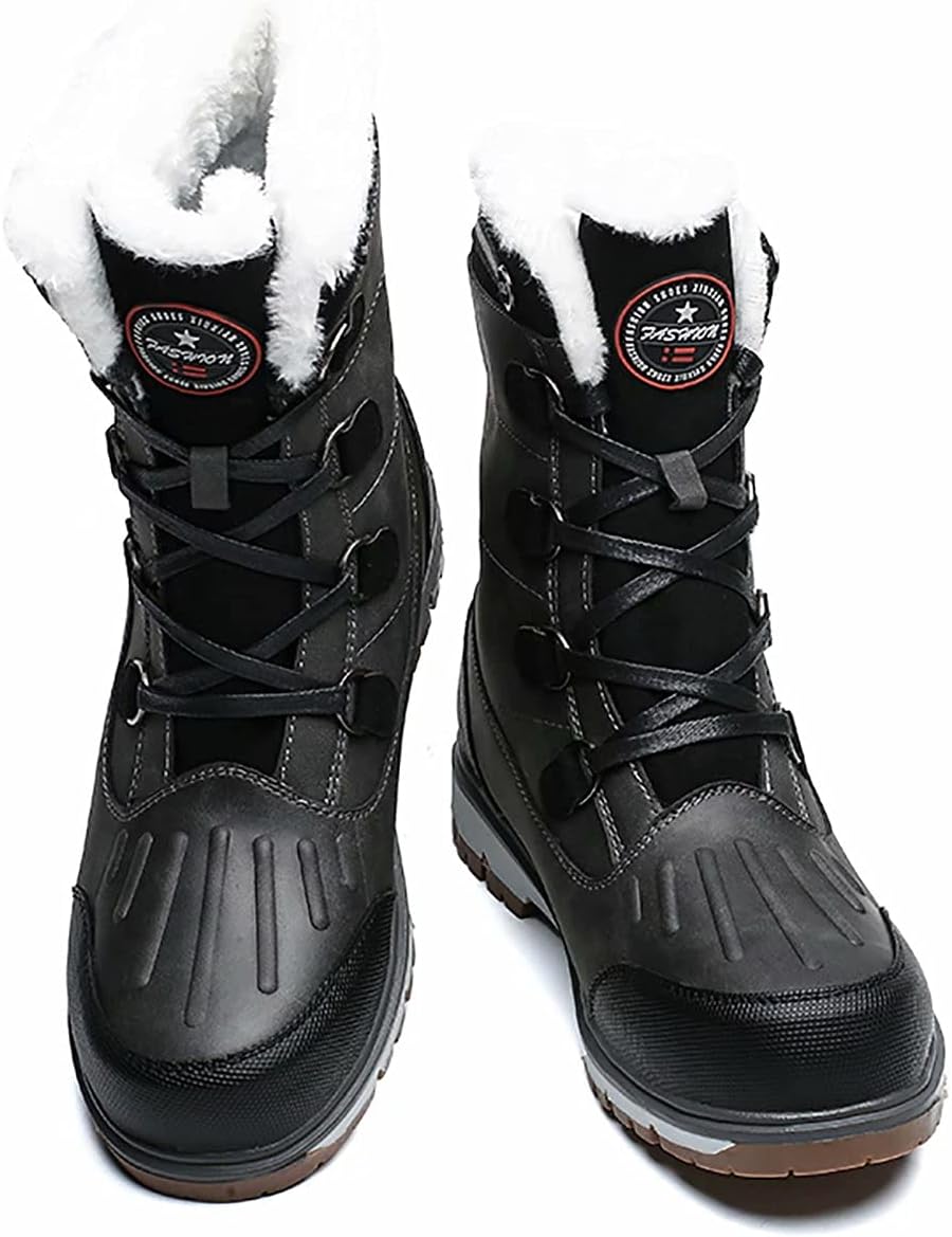 Bota de neve Lee Cooper masculina de cano médio em camurça