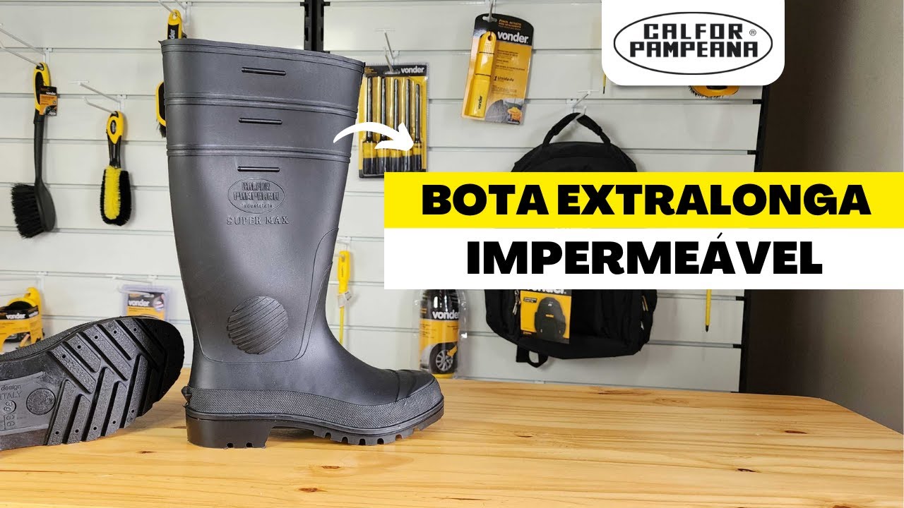 Vídeo sobre bota de PVC cano extralongo impermeável