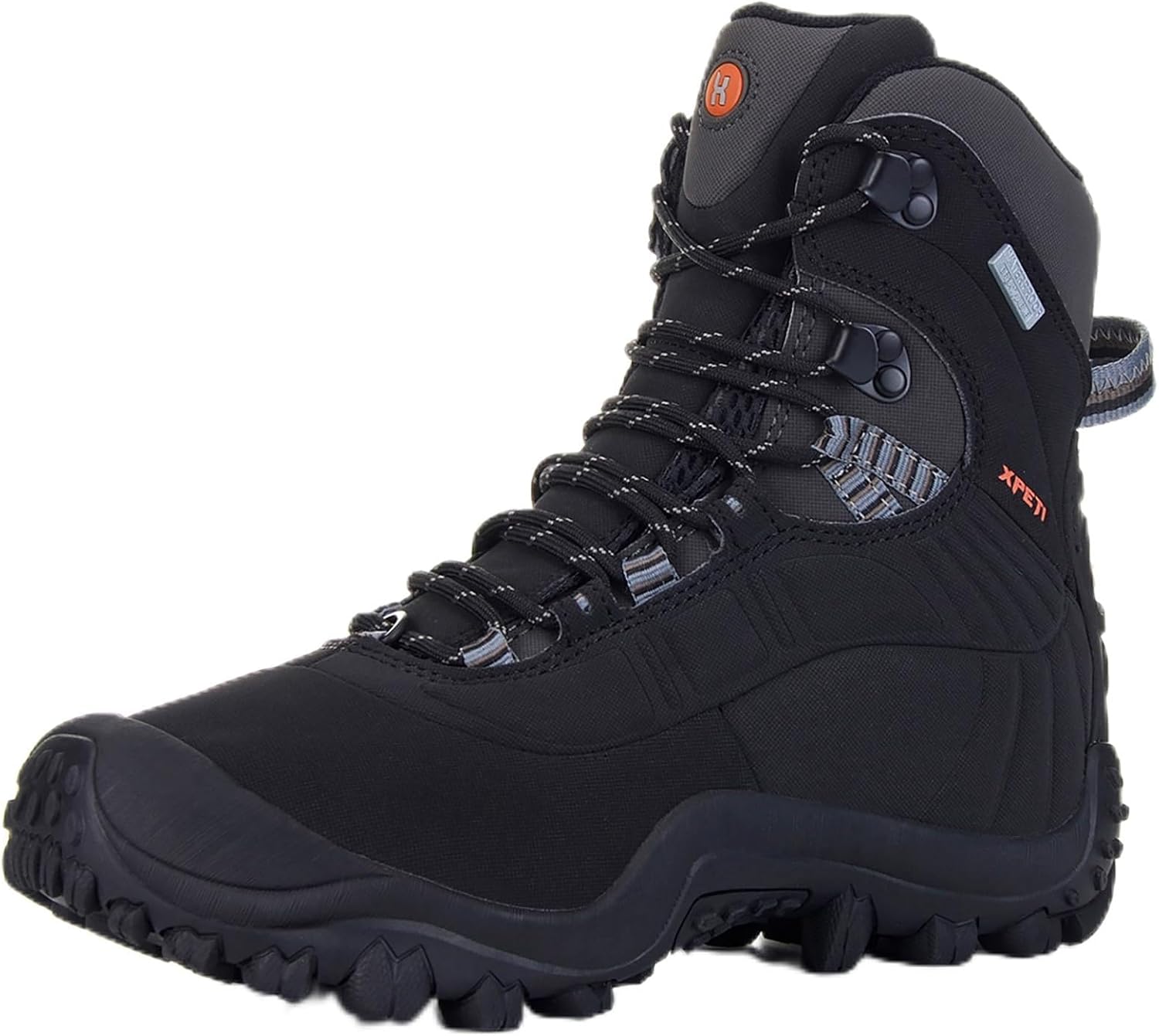 Bota de trekking XPETI Thermator feminina impermeável na cor preta
