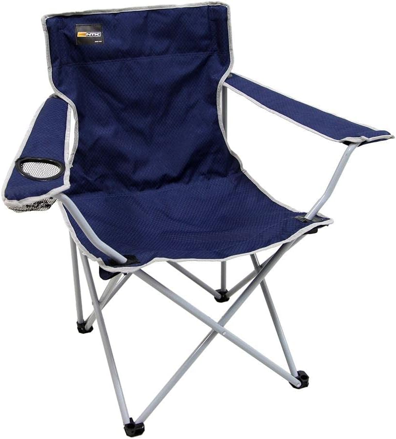 Cadeira de camping Nautika Alvorada na cor azul com porta-copos