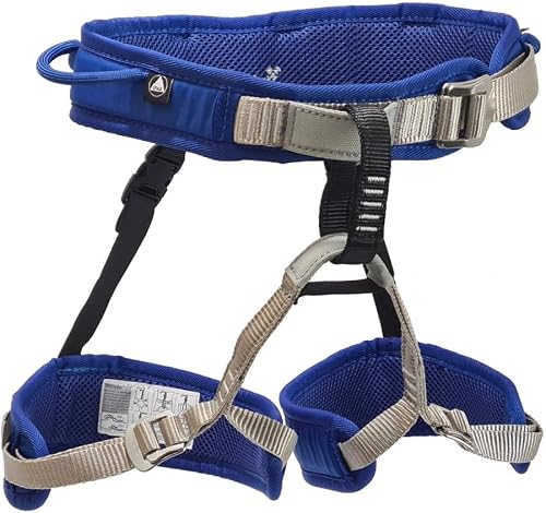 Cadeirinha de escalada Conquista Víbora com ajuste rápido na cor azul