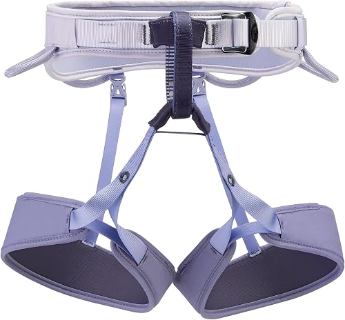 Cadeirinha de escalada feminina Petzl Corax LT Women na cor lilás