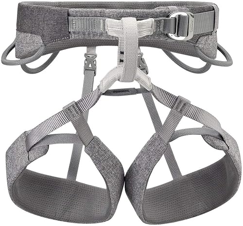 Cadeirinha de escalada Petzl Sama cinza vista de frente