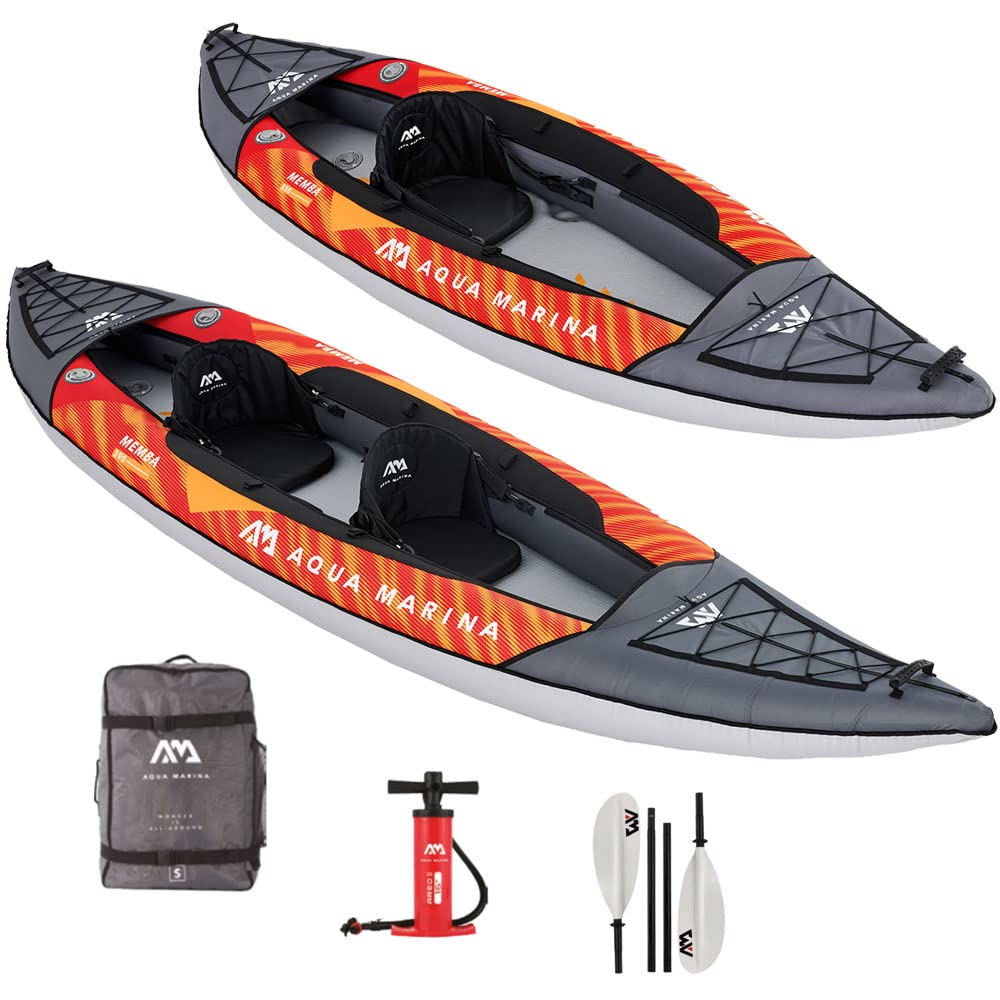 Caiaque inflável Aqua Marina MEMBA tandem para duas pessoas na cor laranja