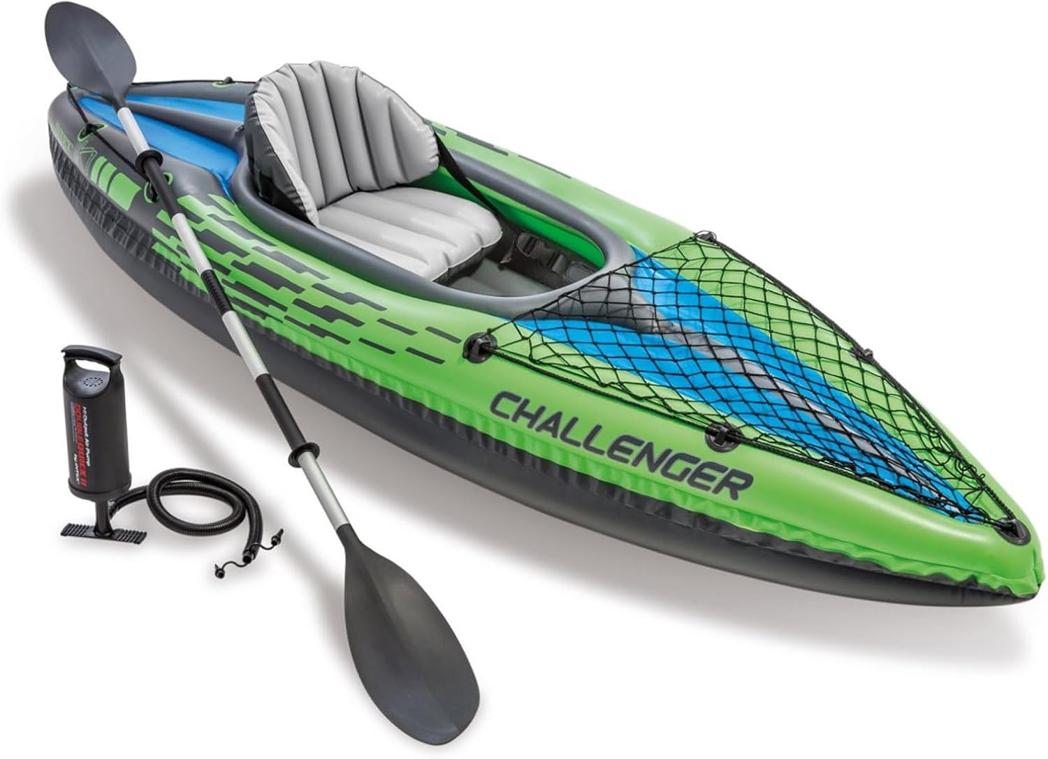 Caiaque de pesca inflável Intex Challenger K1 para iniciantes