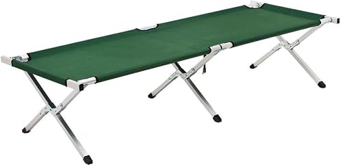 Cama dobrável Guepardo Campana Jungle verde, de alumínio e nylon 600D