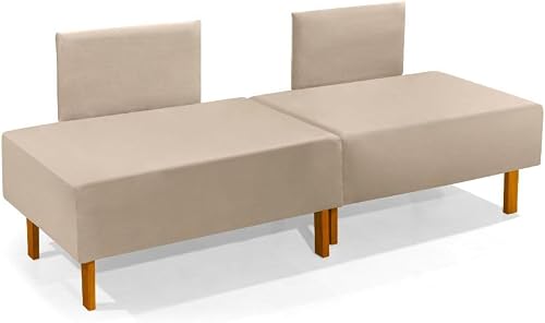 Cama dobrável portátil bege com encosto, que vira poltrona e sofá-cama