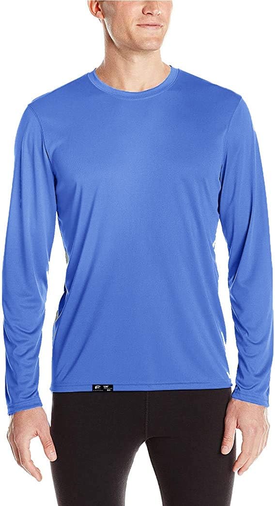 Camiseta masculina UV50+ com tecido ice dry fit e corte slim na cor royal