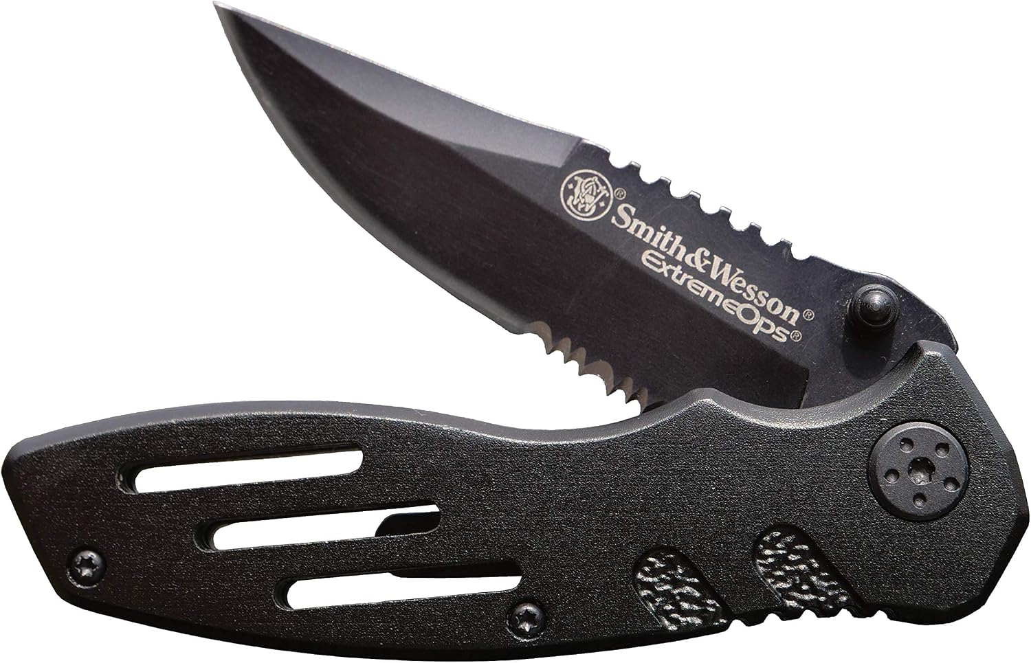 Canivete dobrável Smith & Wesson Extreme Ops SWA24S na cor preta