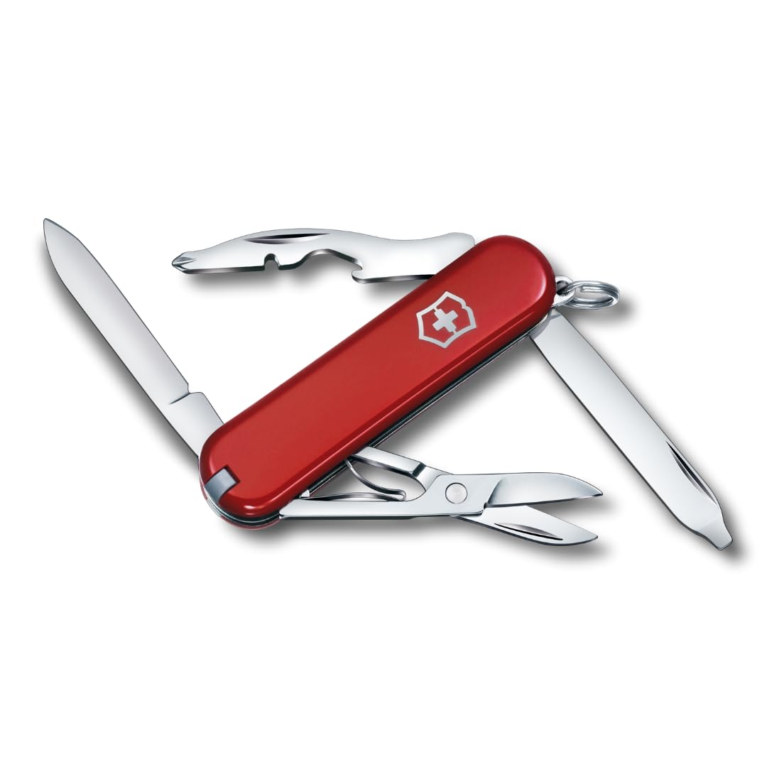 Canivete Victorinox Rambler vermelho de chaveiro com abridor de garrafas
