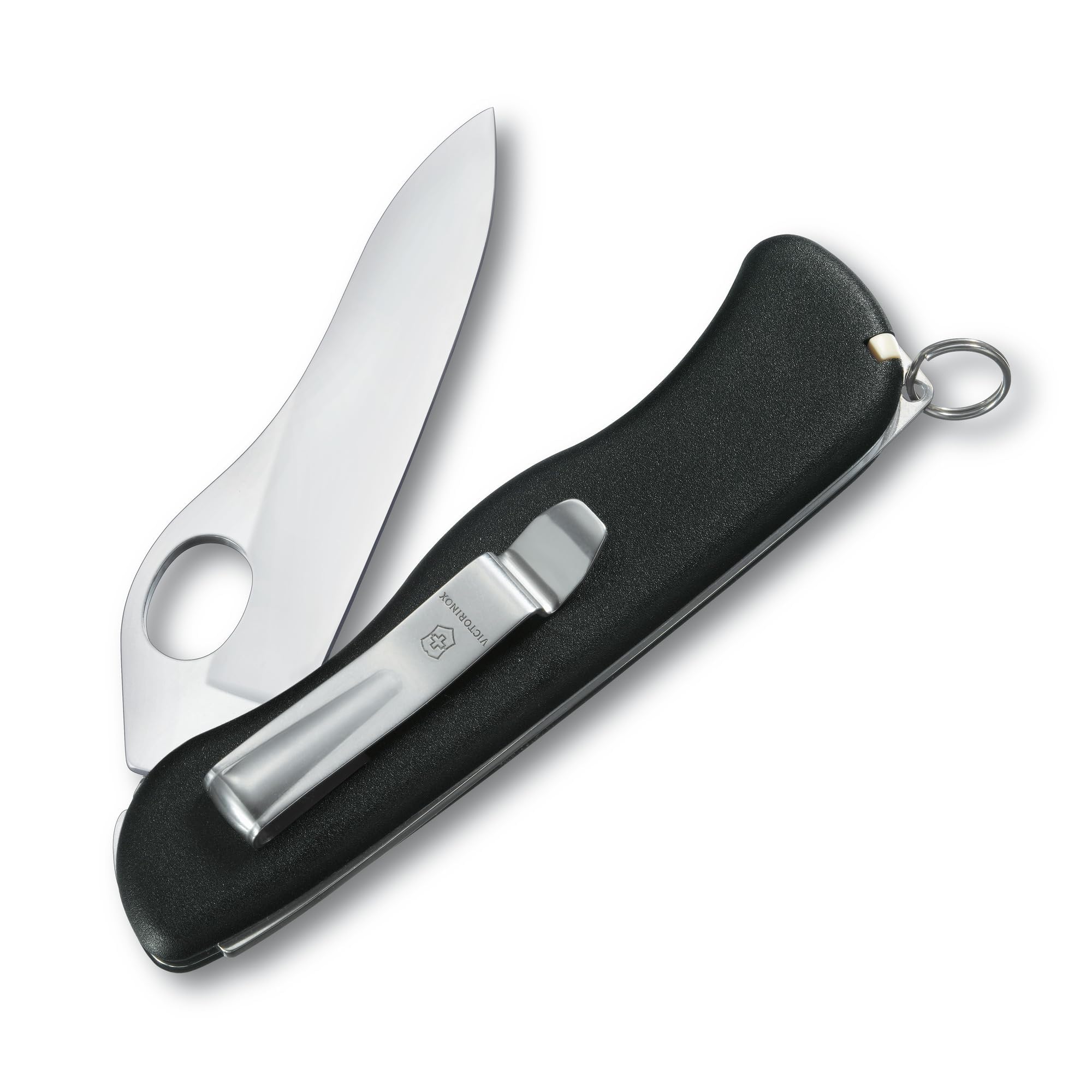 Canivete Victorinox Sentinel One Hand Clip preto com lâmina travada