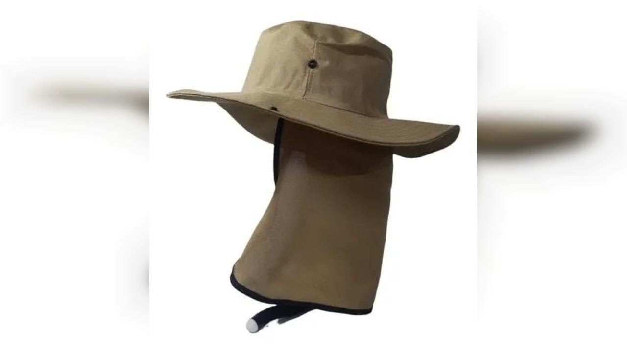 Review de chapéu pescador australiano com proteção de nuca e pescoço