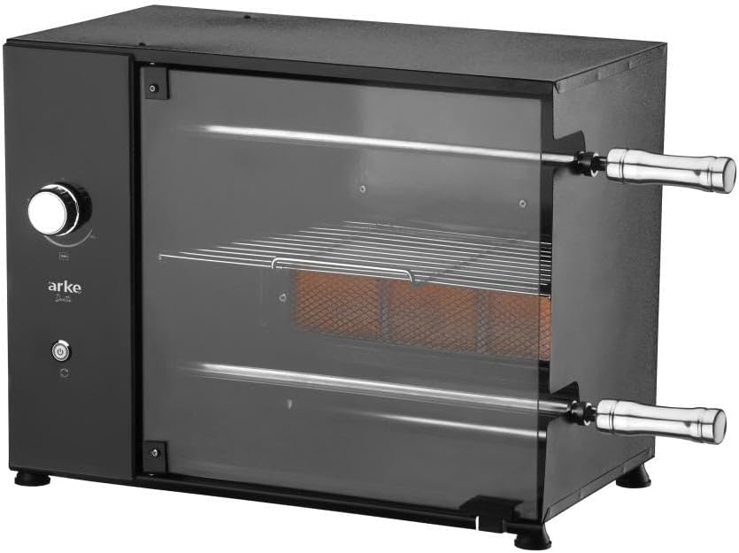 Churrasqueira a gás Arke Duetto rotativa 127 V na cor preta