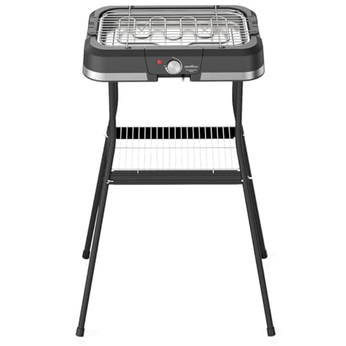 Churrasqueira elétrica Britânia BCQ90 com suporte e acabamento inox