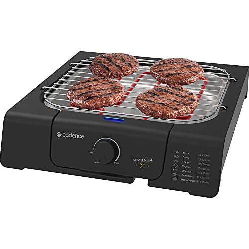 Churrasqueira elétrica Cadence Short Grill retangular compacta